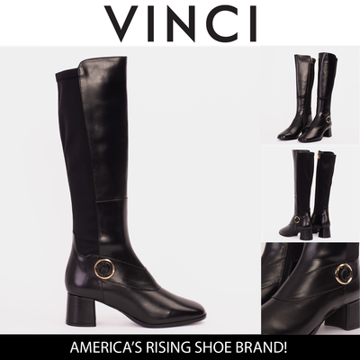 Vinci Leather The Windsor Black Leather Knee High Women Boot – product view 7