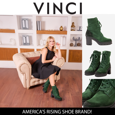 Vinci Leather The Elera Green Leather Block Heel Women Boot – product view 17