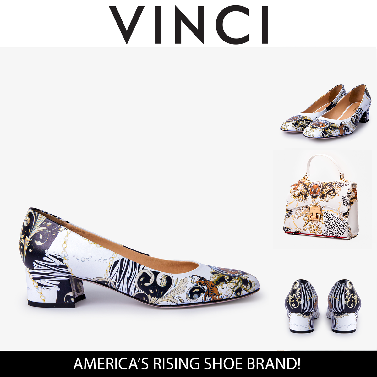 Vinci Leather The Perugia White Leather Lower Heel Pump Women Shoe – product view 15
