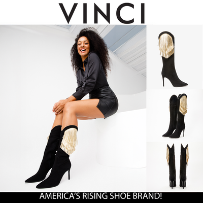 The Vienna Black Suede Leather Knee High Women  Boot