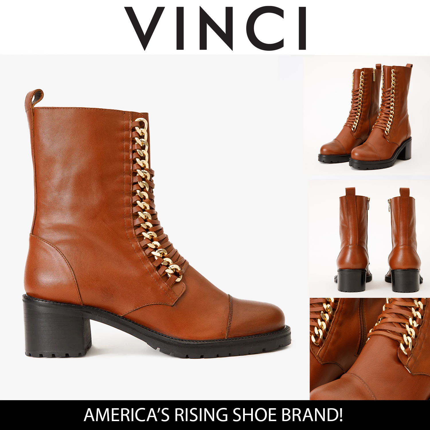 The Tuna Tan Leather Mid Calf Women  Boot