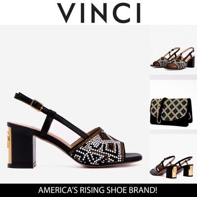 Vinci Leather The Nampula Black Leather Women Slingback Sandal – product view 5