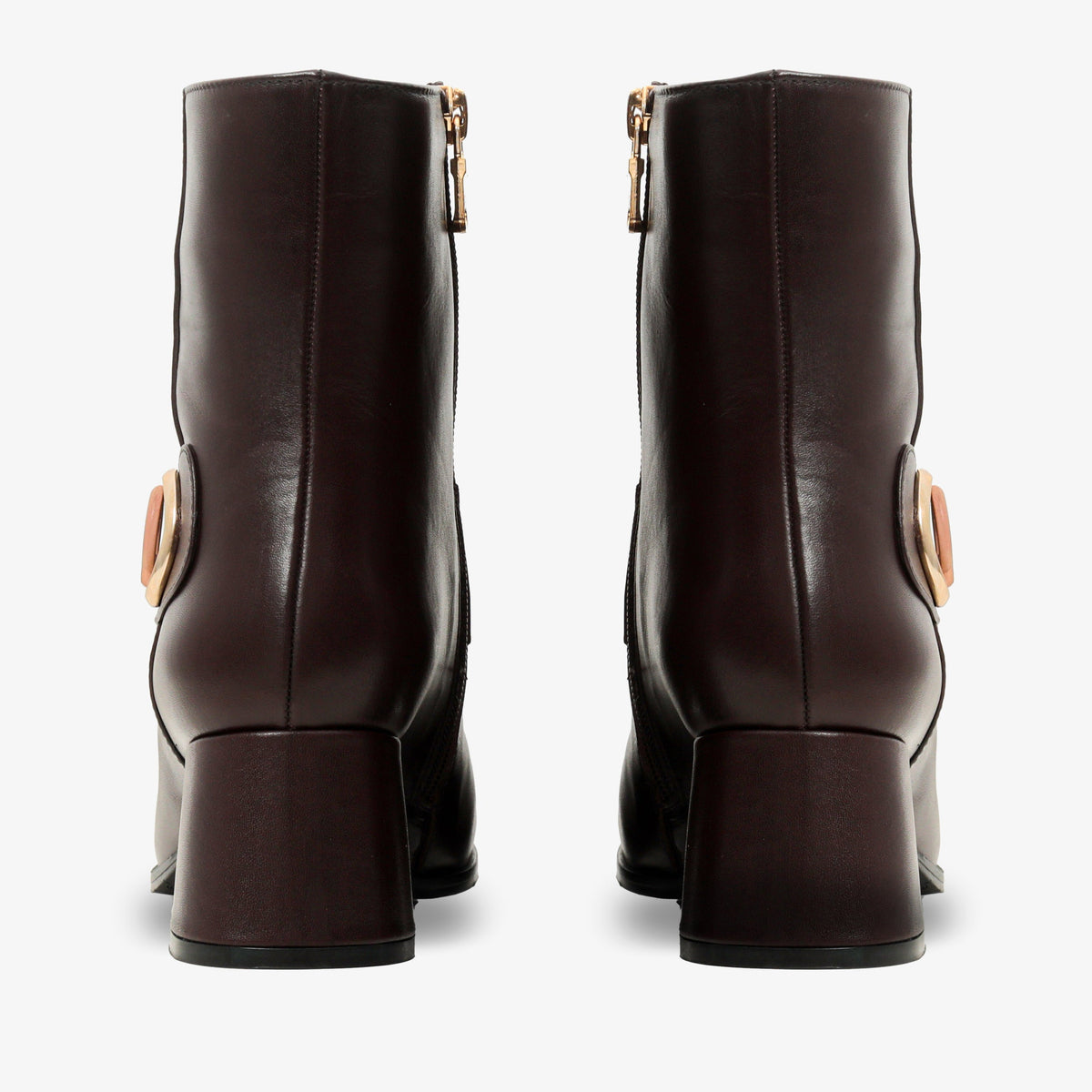 Vinci Leather The Windsor Brown Leather Block Heel Women Boot – product view 3