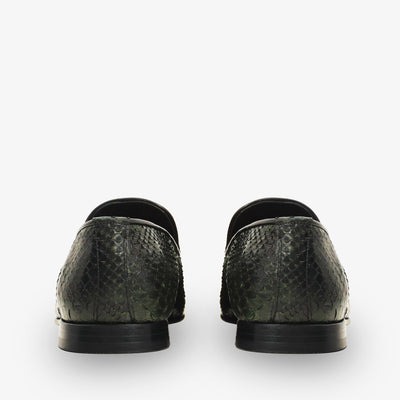 The Bethesda Green Pyhtn Skin Leather Tassel Loafer Men Shoe