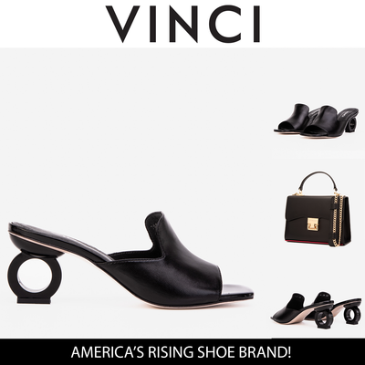 Vinci Leather The Tory Black Leather Women Sandal – product view 7