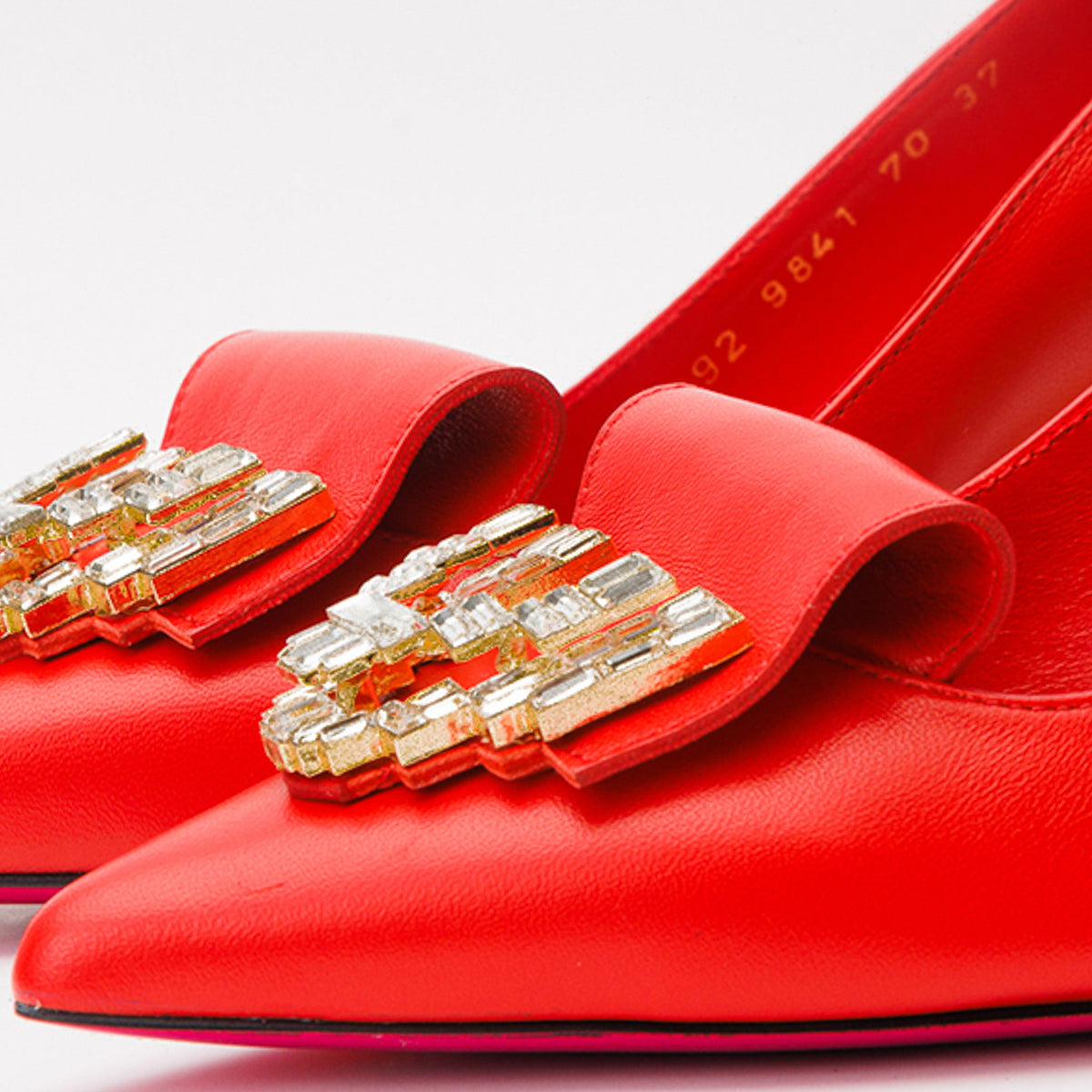 Vinci Leather The Love Red Leather Block Heel Pump Women Shoe – product view 4