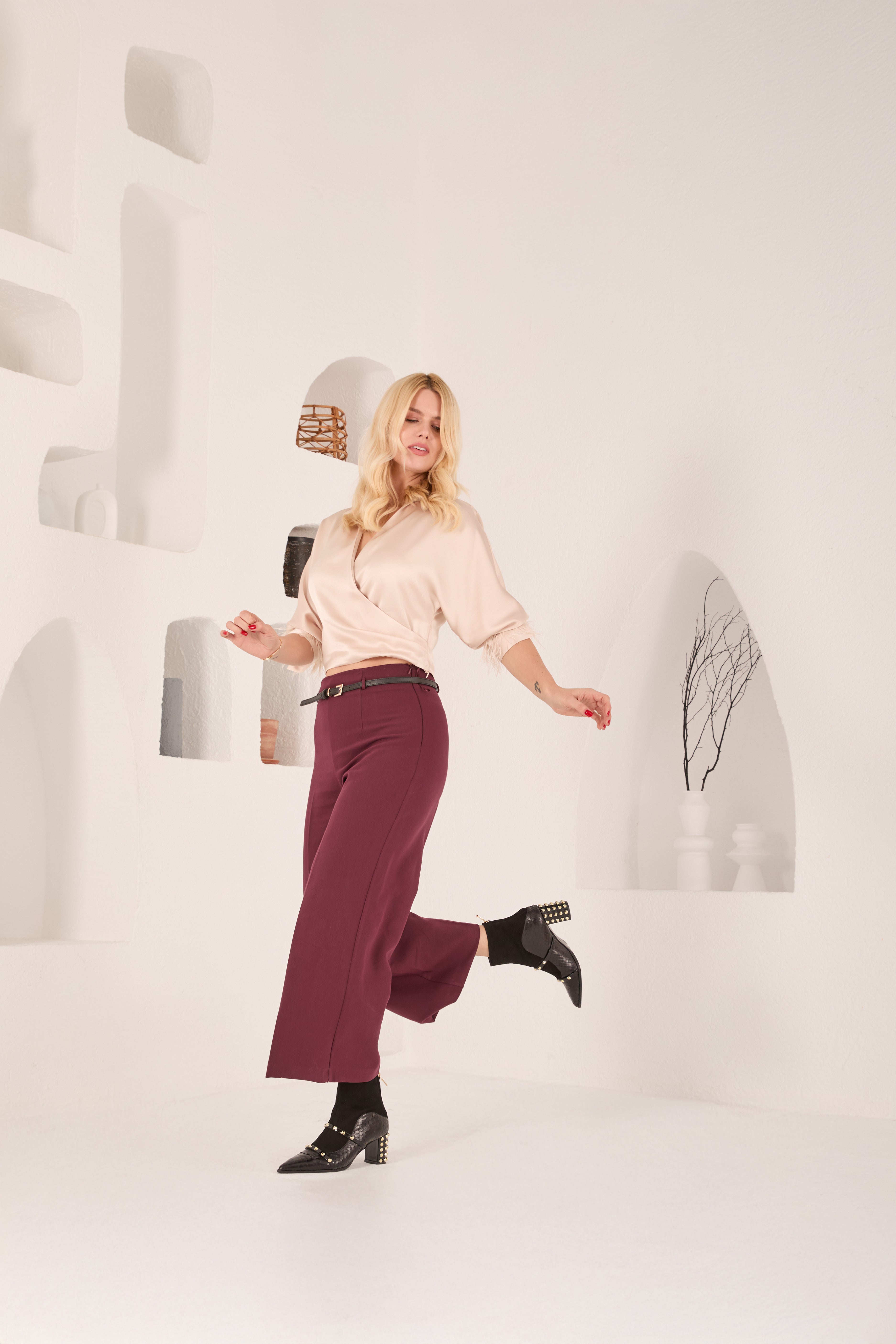 The  Valentina Black Leather Block Heel Women Boot