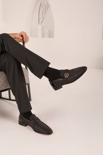 Vinci Leather The Monarch Black Leather Men Dress Shoe – product view 12