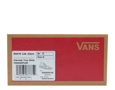 Vans Sk8 Hi Lite Classic Hi Top Sneakers — True White