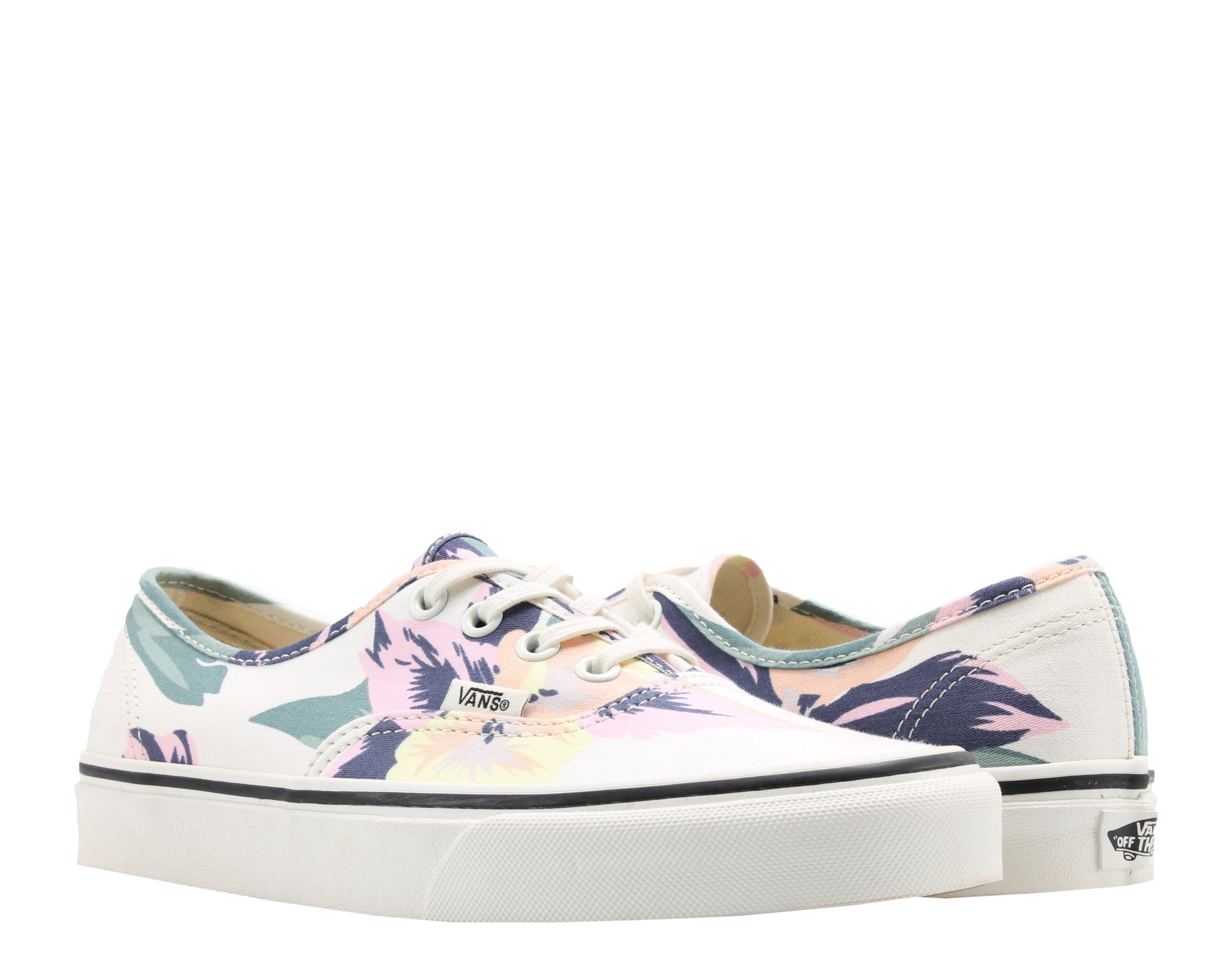 Vans Authentic Marshmallow Sneakers — Vintage Floral Low-Top