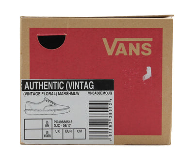 Vans Authentic Marshmallow Sneakers — Vintage Floral Low-Top