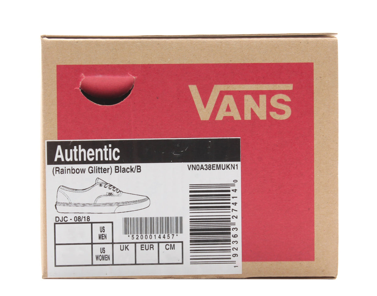 Vans Authentic Rainbow Glitter Sneakers — Black Low-Top – product view 7