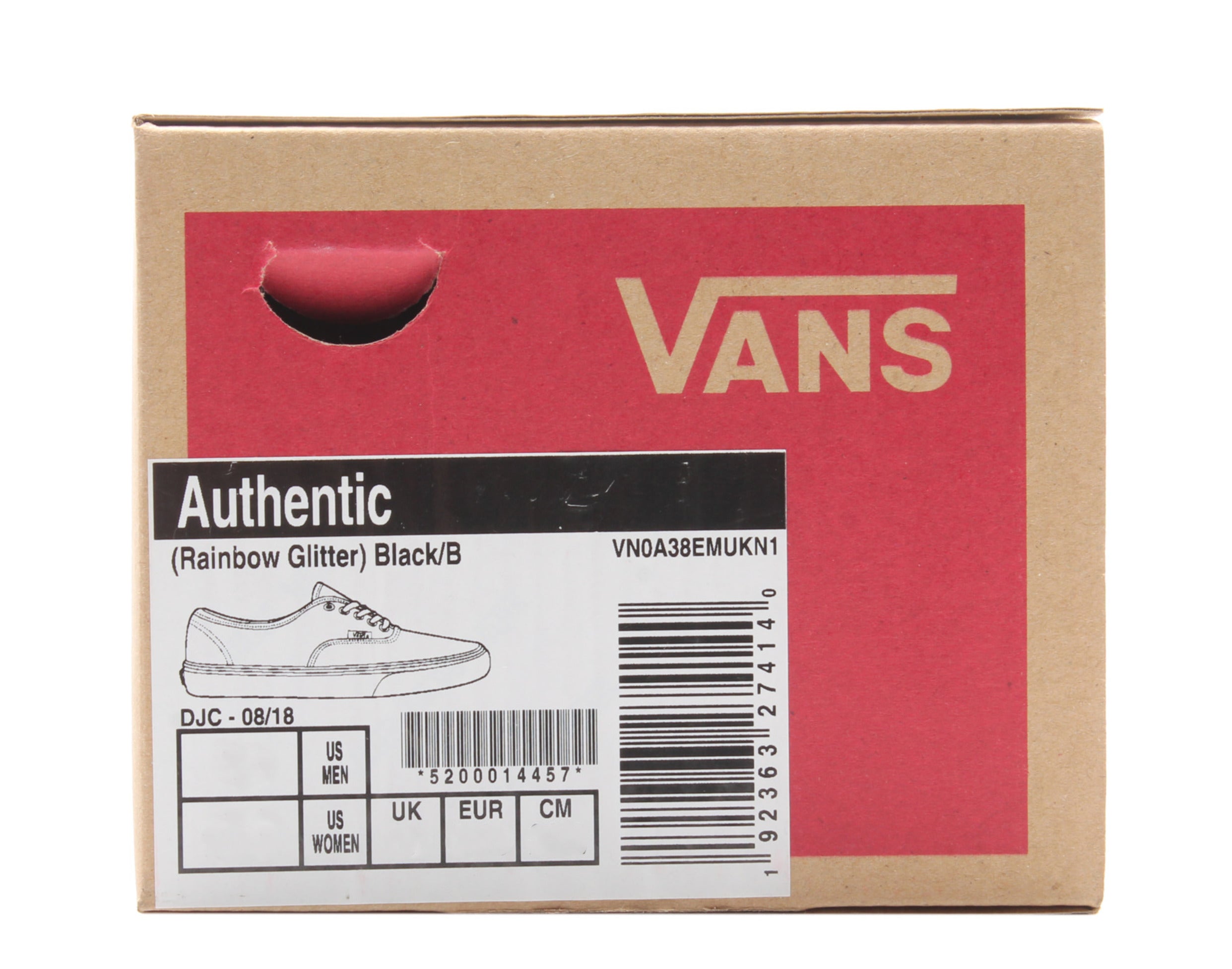 Vans Authentic Rainbow Glitter Sneakers — Black Low-Top