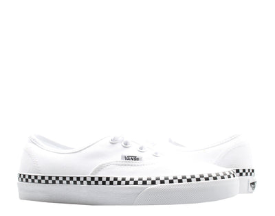 Vans Authentic Check Foxing Sneakers — True White Low-Top