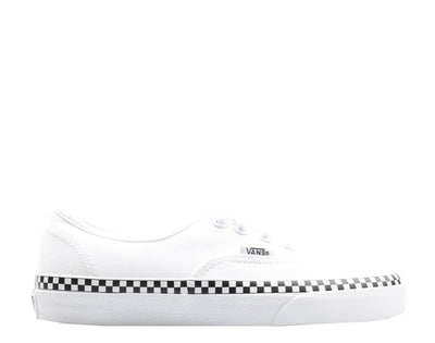 Vans Authentic Check Foxing Sneakers — True White Low-Top
