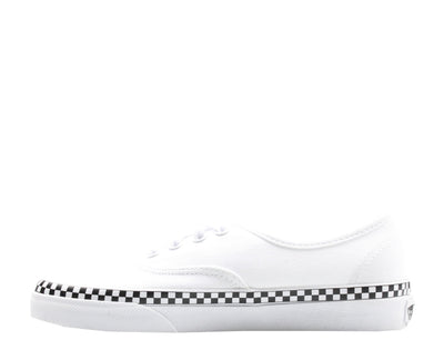 Vans Authentic Check Foxing Sneakers — True White Low-Top
