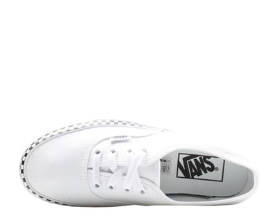 Vans Authentic Check Foxing Sneakers — True White Low-Top