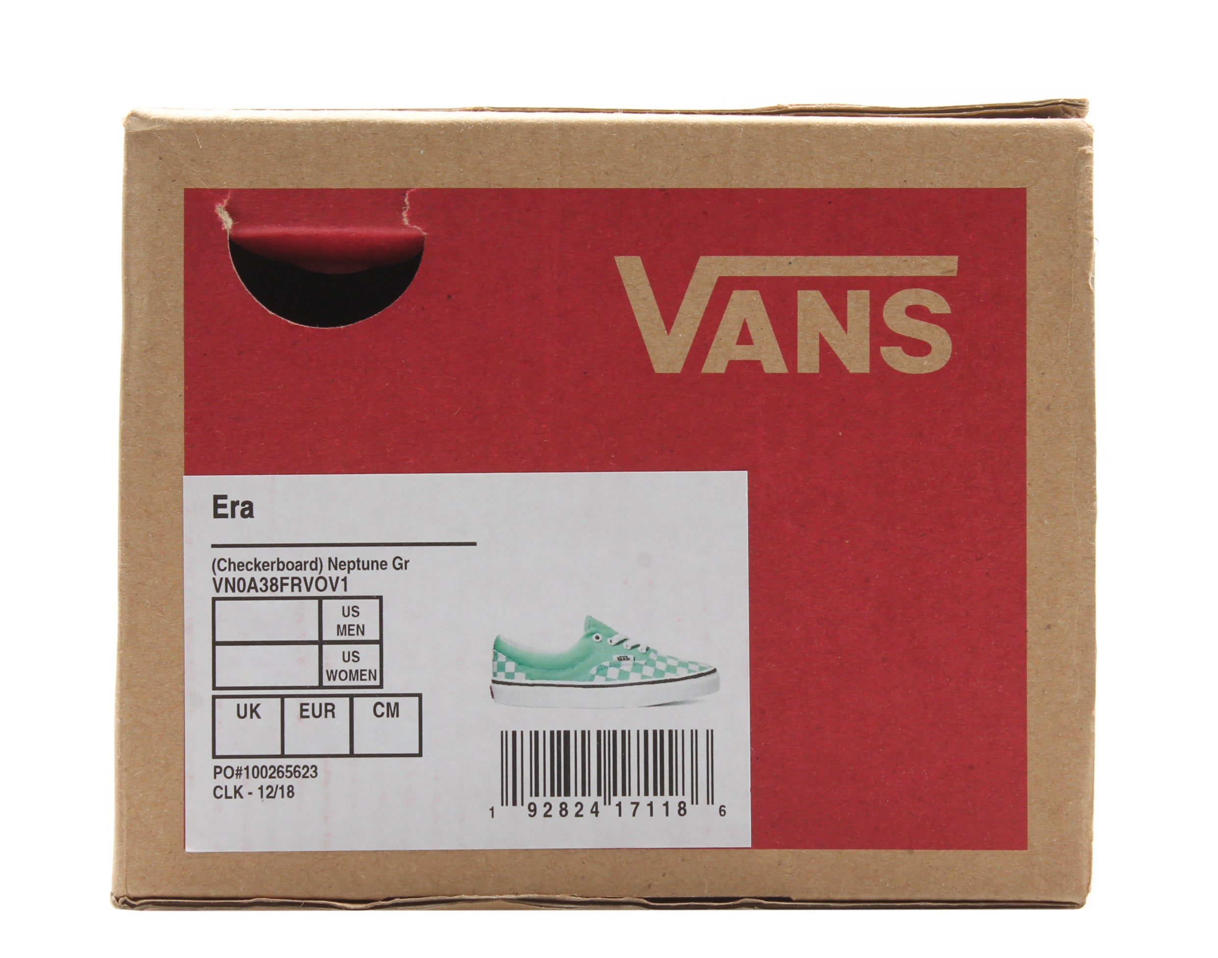 Vans Era Neptune Sneakers — True White/Checkerboard/Green Low-Top