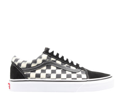 Vans Old Skool Blur Check Classic Sneakers — Black Low-Top
