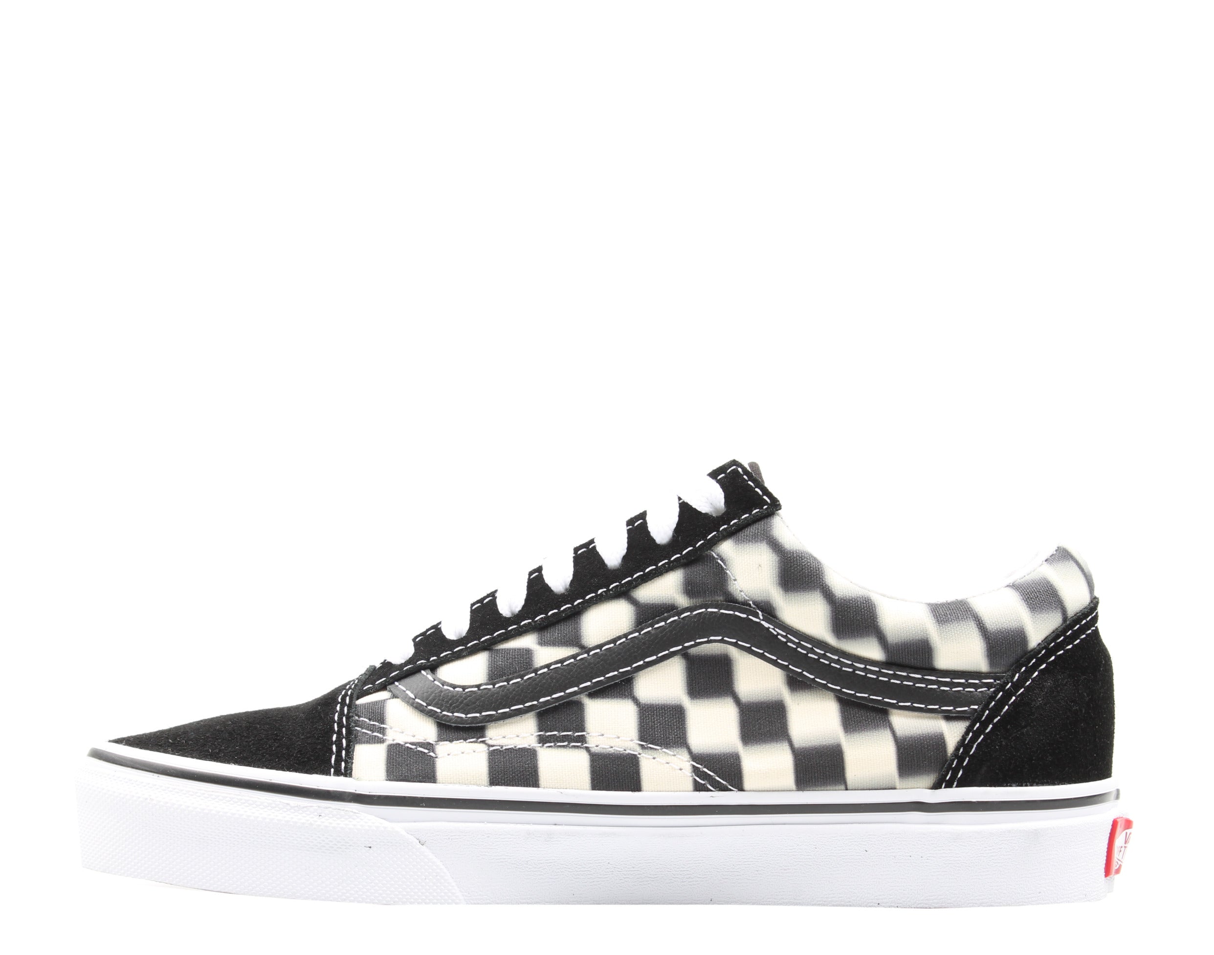 Vans Old Skool Blur Check Classic Sneakers — Black Low-Top