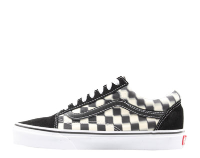 Vans Old Skool Blur Check Classic Sneakers — Black Low-Top