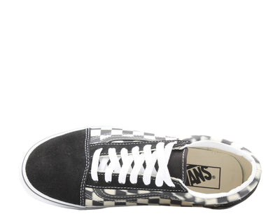 Vans Old Skool Blur Check Classic Sneakers — Black Low-Top