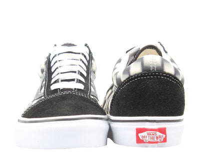 Vans Old Skool Blur Check Classic Sneakers — Black Low-Top