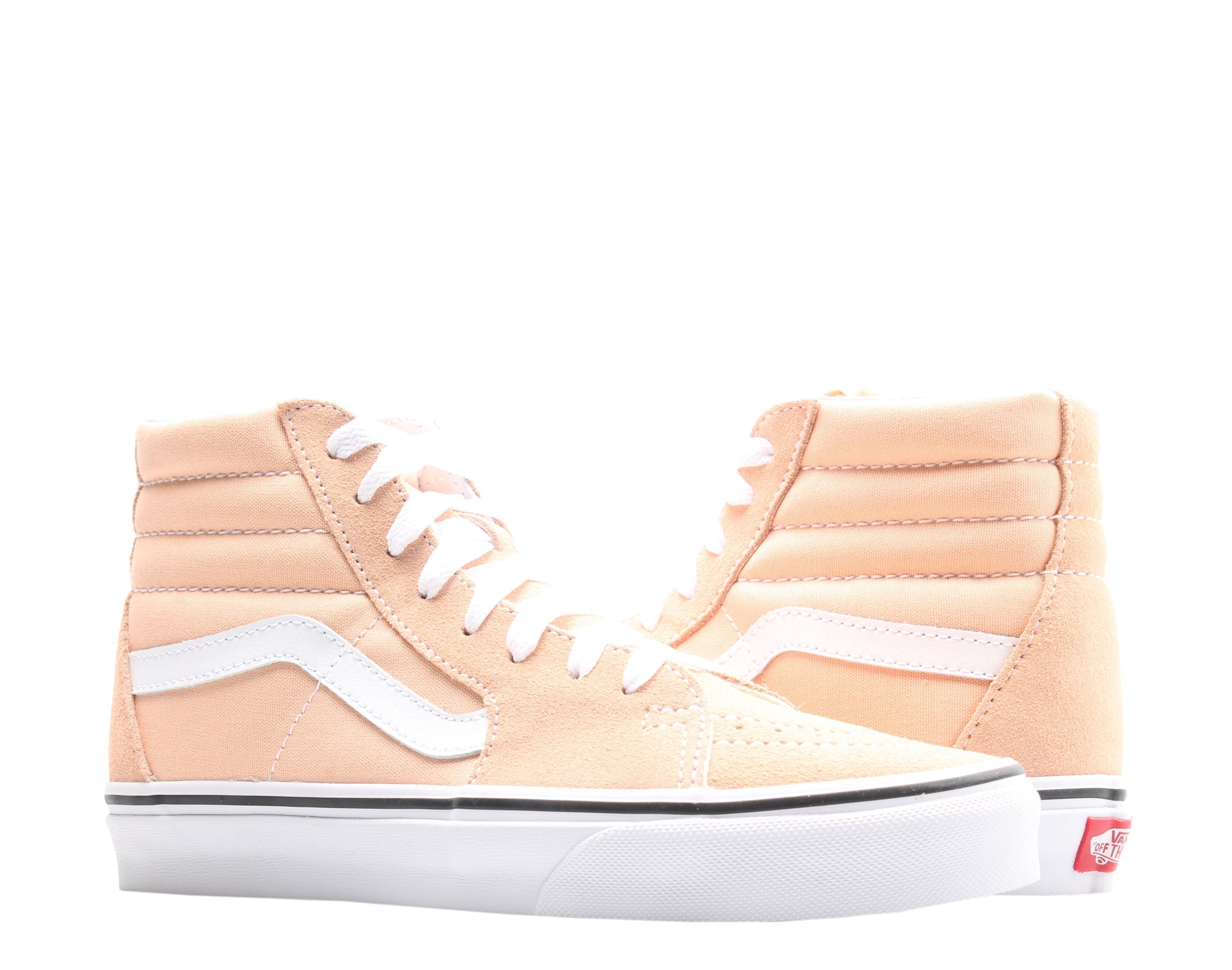 Vans Sk8 Hi Classic Bleached Apricot Sneakers — White High-Top