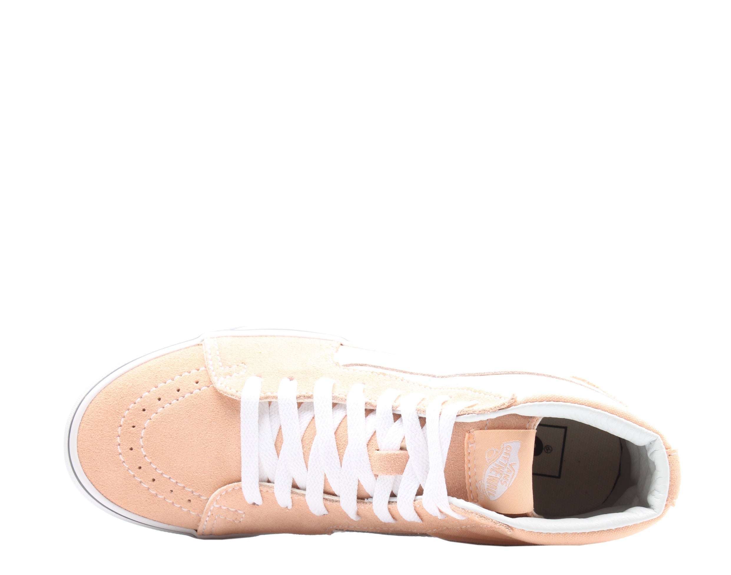 Vans Sk8 Hi Classic Bleached Apricot Sneakers — White High-Top