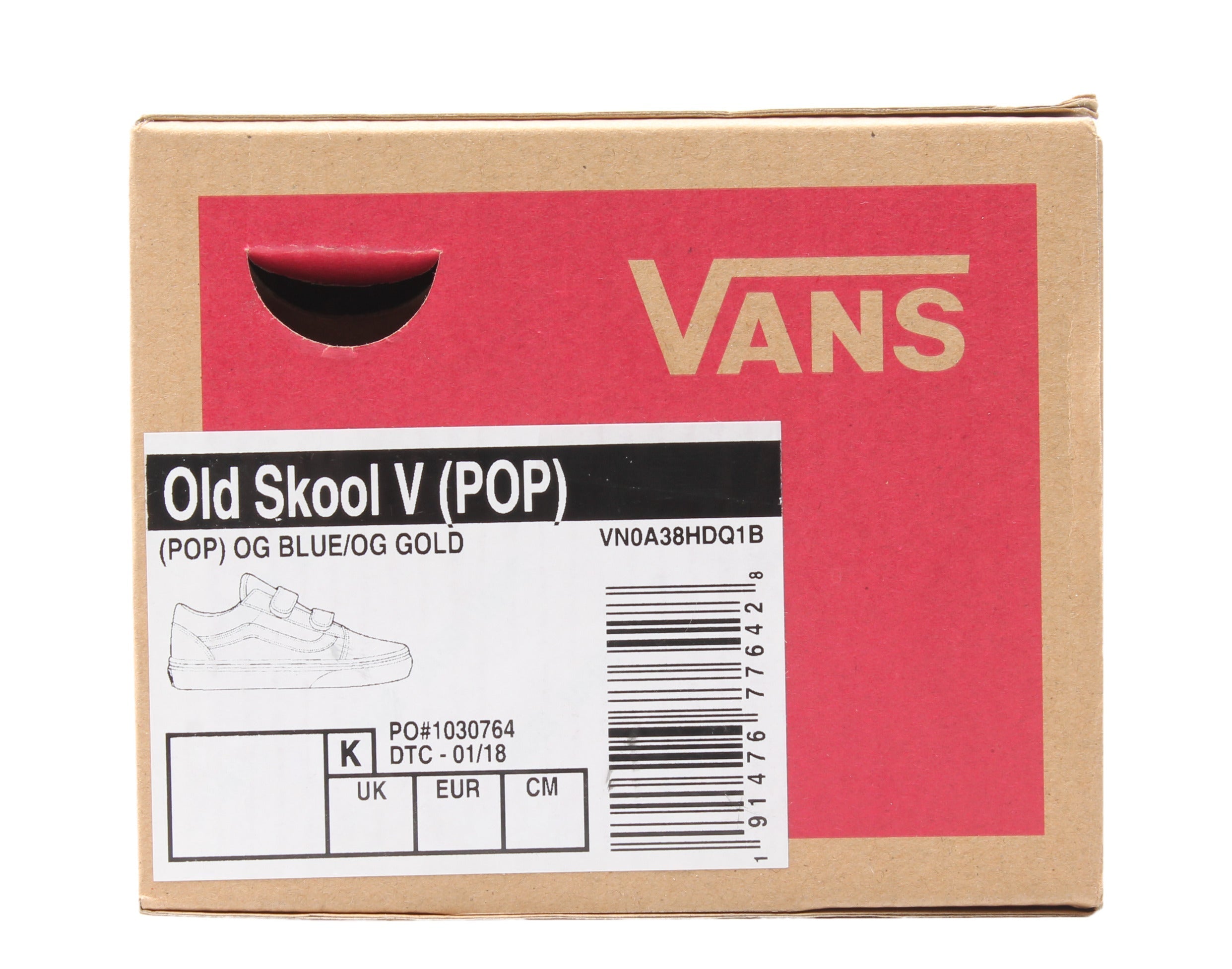 Vans Old Skool POP OG Kids' Sneakers — Blue/Gold Low-Top