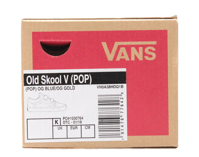 Vans Old Skool POP OG Kids' Sneakers — Blue/Gold Low-Top