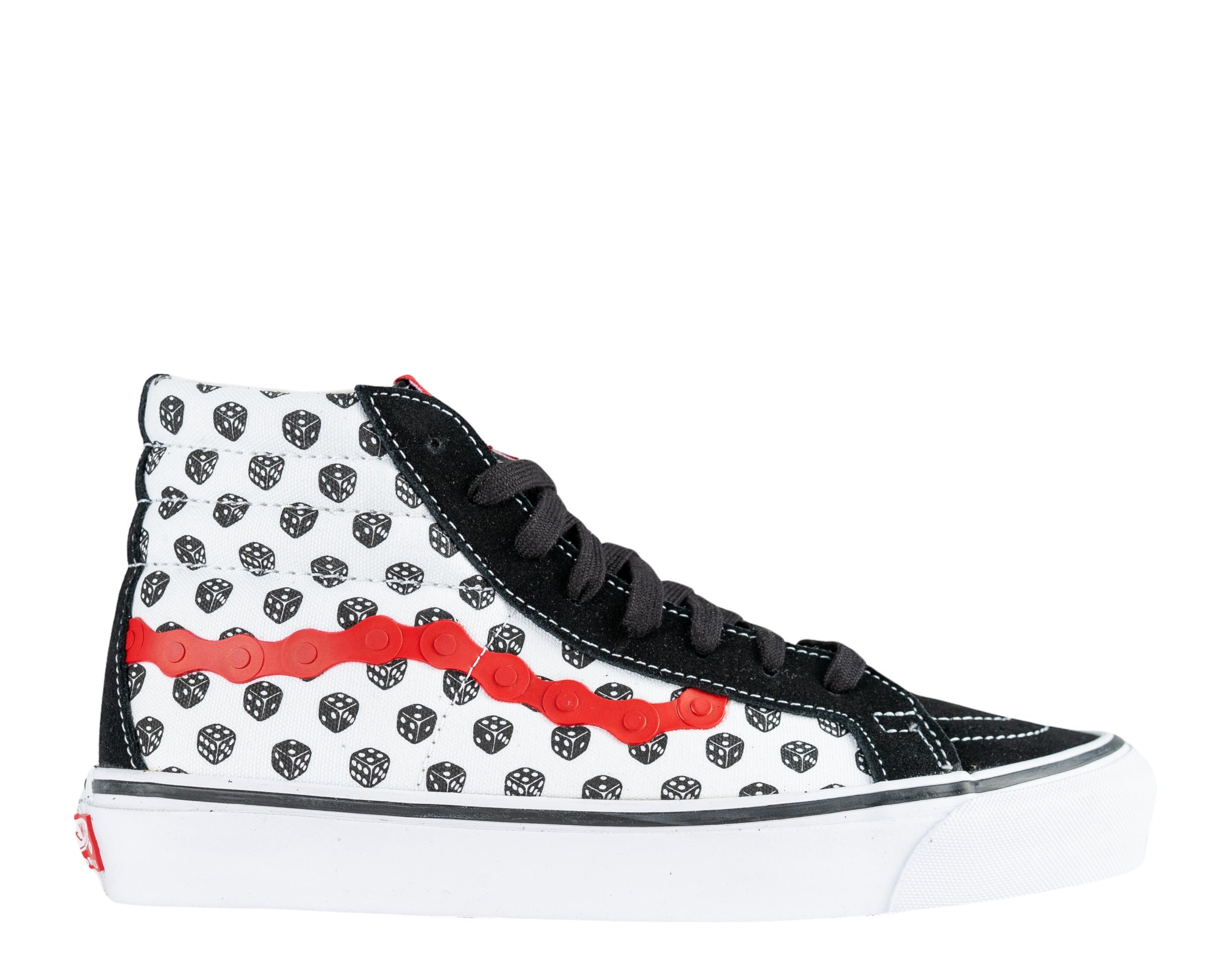 Vans x Bodega Sk8-Hi LX Dice High Stakes Sneakers — Black/True White/Red High-Top