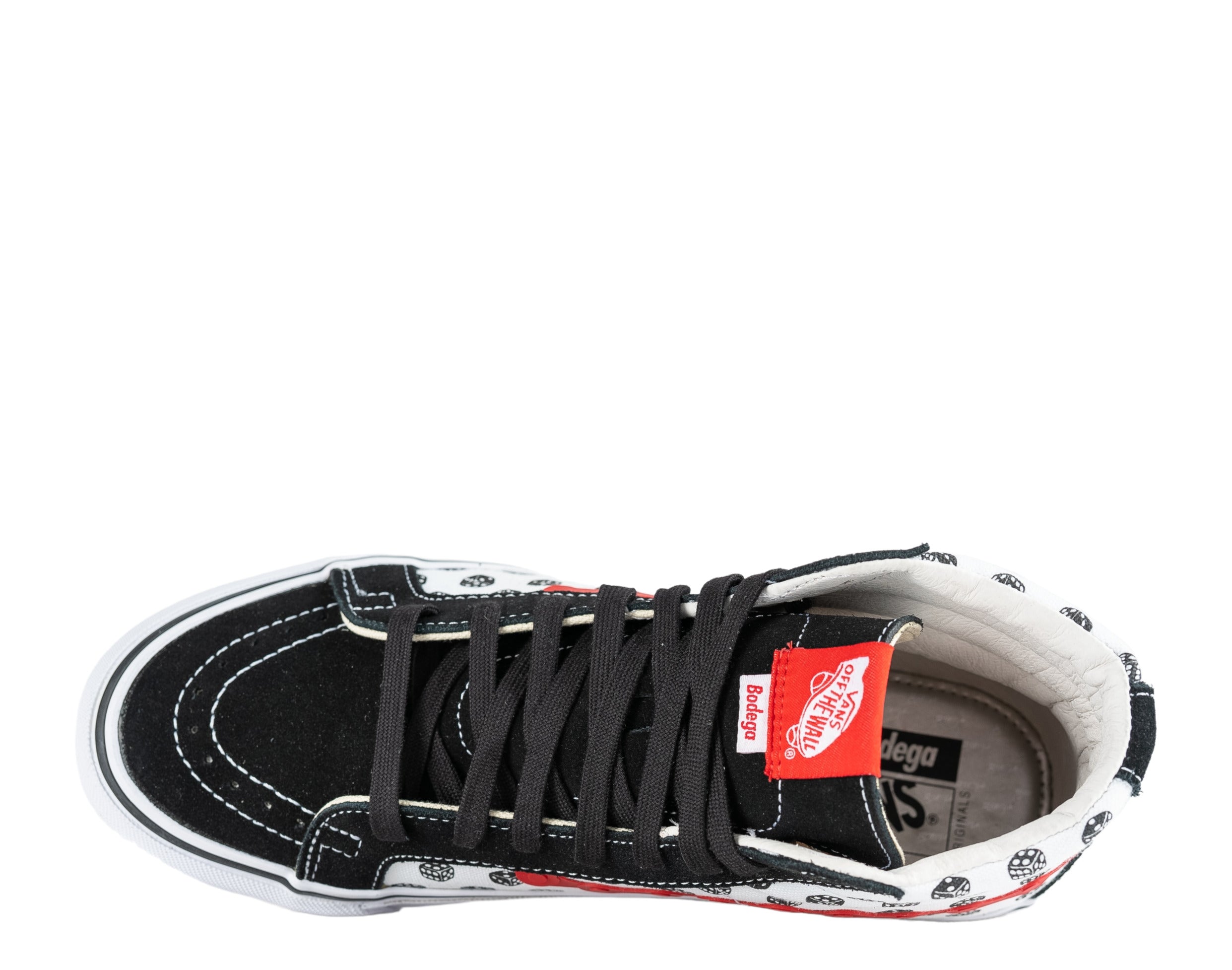Vans x Bodega Sk8-Hi LX Dice High Stakes Sneakers — Black/True White/Red High-Top