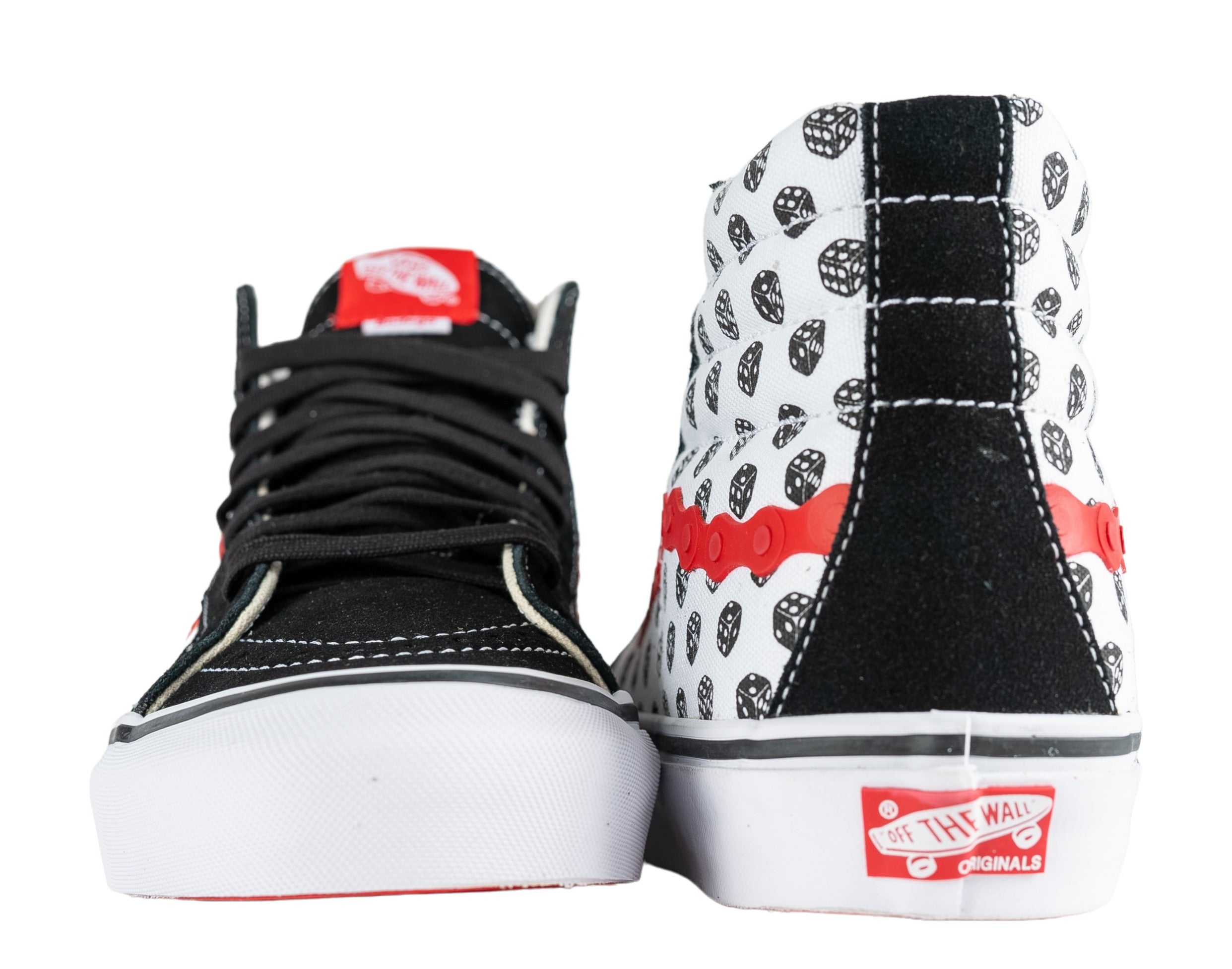 Vans x Bodega Sk8-Hi LX Dice High Stakes Sneakers — Black/True White/Red High-Top