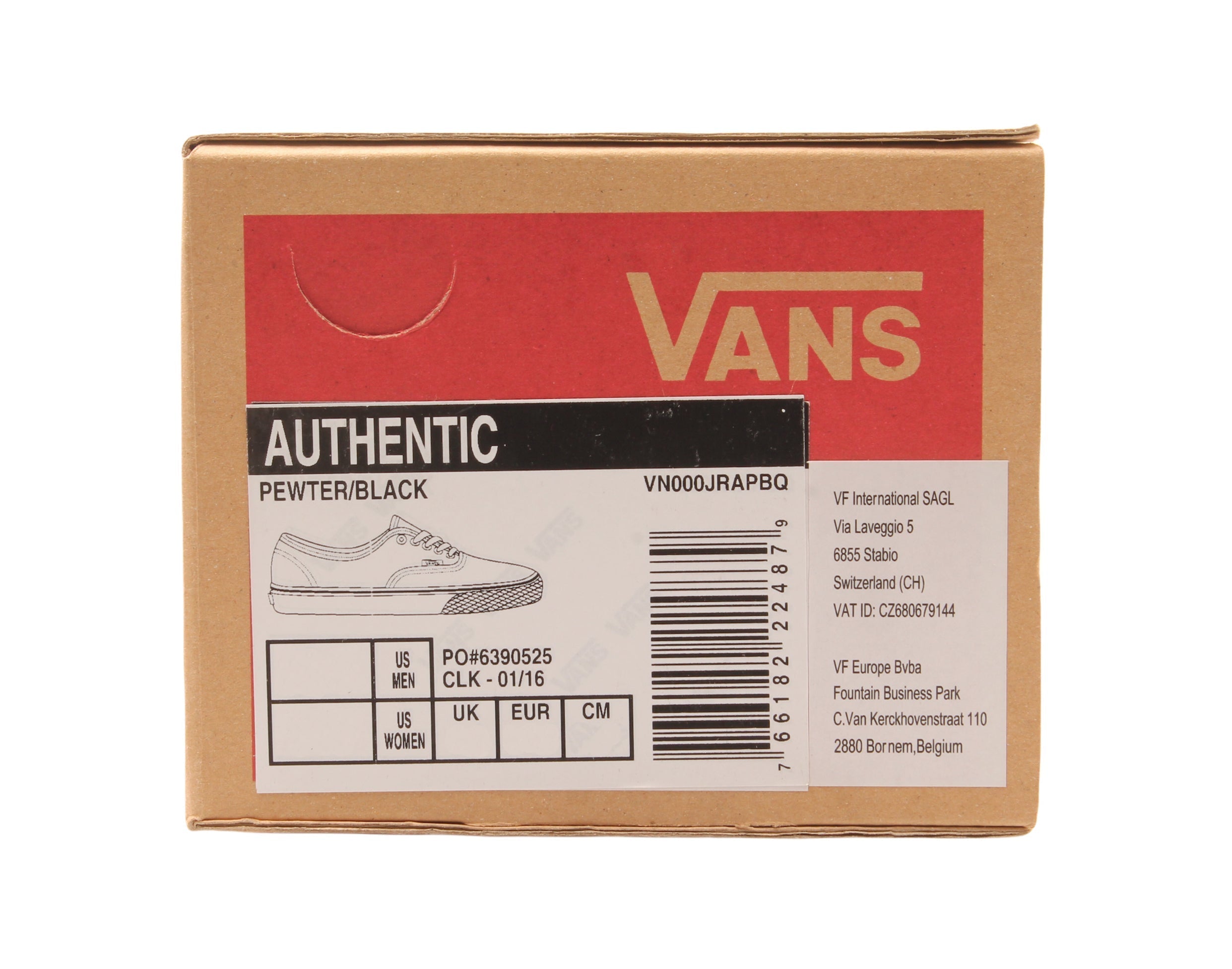 Vans Authentic Classic Sneakers — Grey/Pewter/Black Low-Top