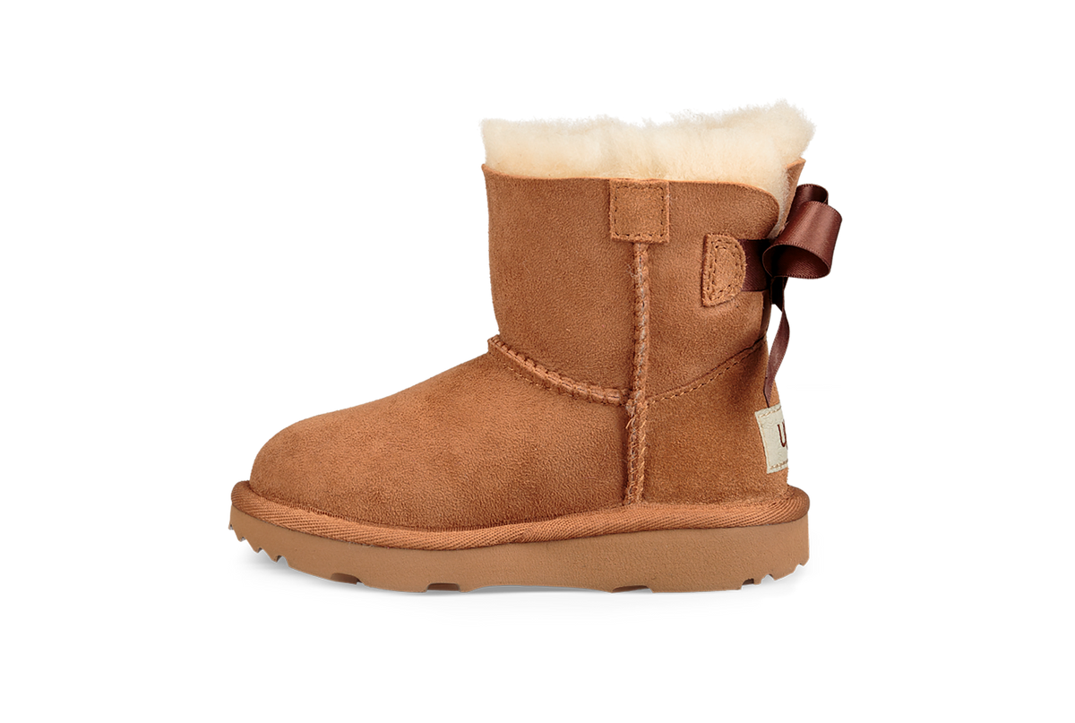 UGG Mini Bailey Bow II Toddlers' (TD) Boots — Chestnut Sheepskin