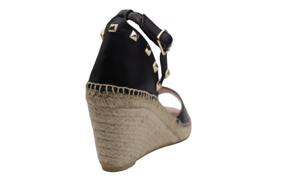Eric Michael Val Woven Studded Wedge Sandal