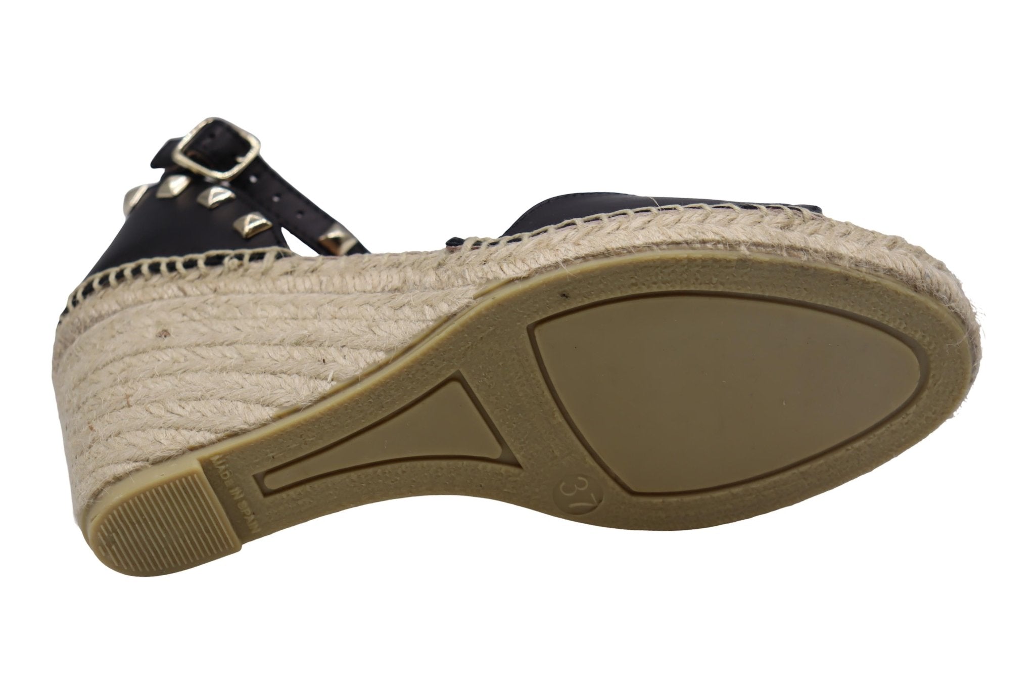Eric Michael Val Woven Studded Wedge Sandal