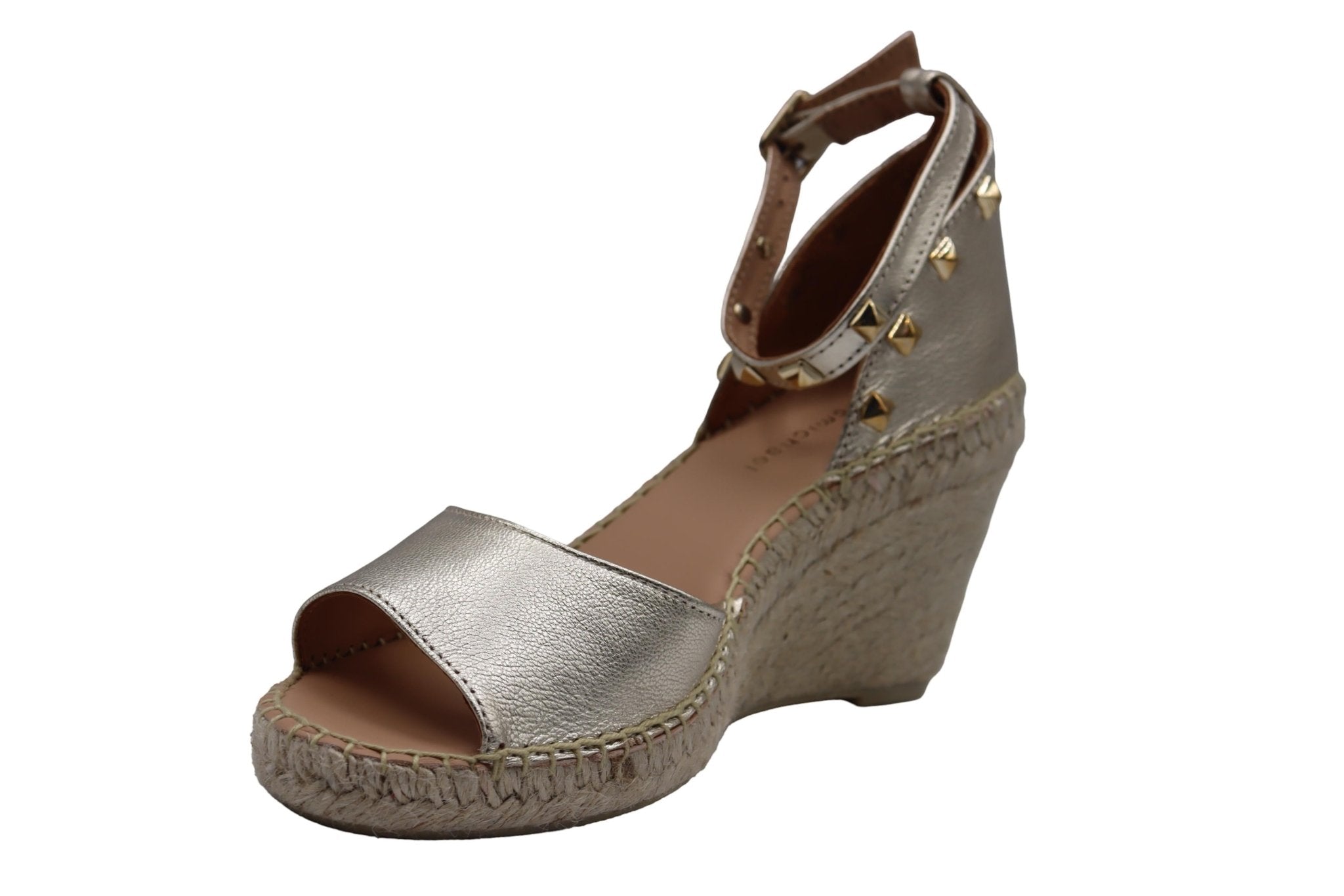 Eric Michael Val Woven Studded Wedge Sandal