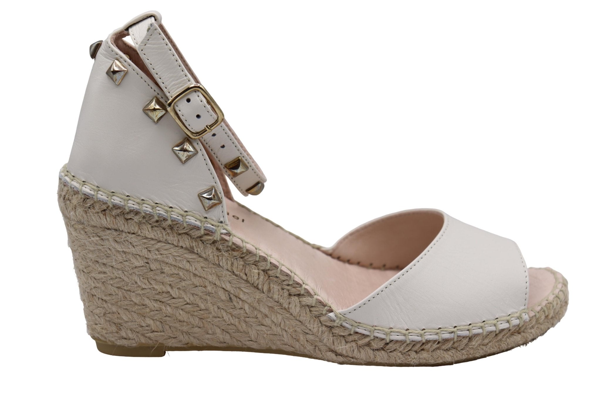 Eric Michael Val Woven Studded Wedge Sandal