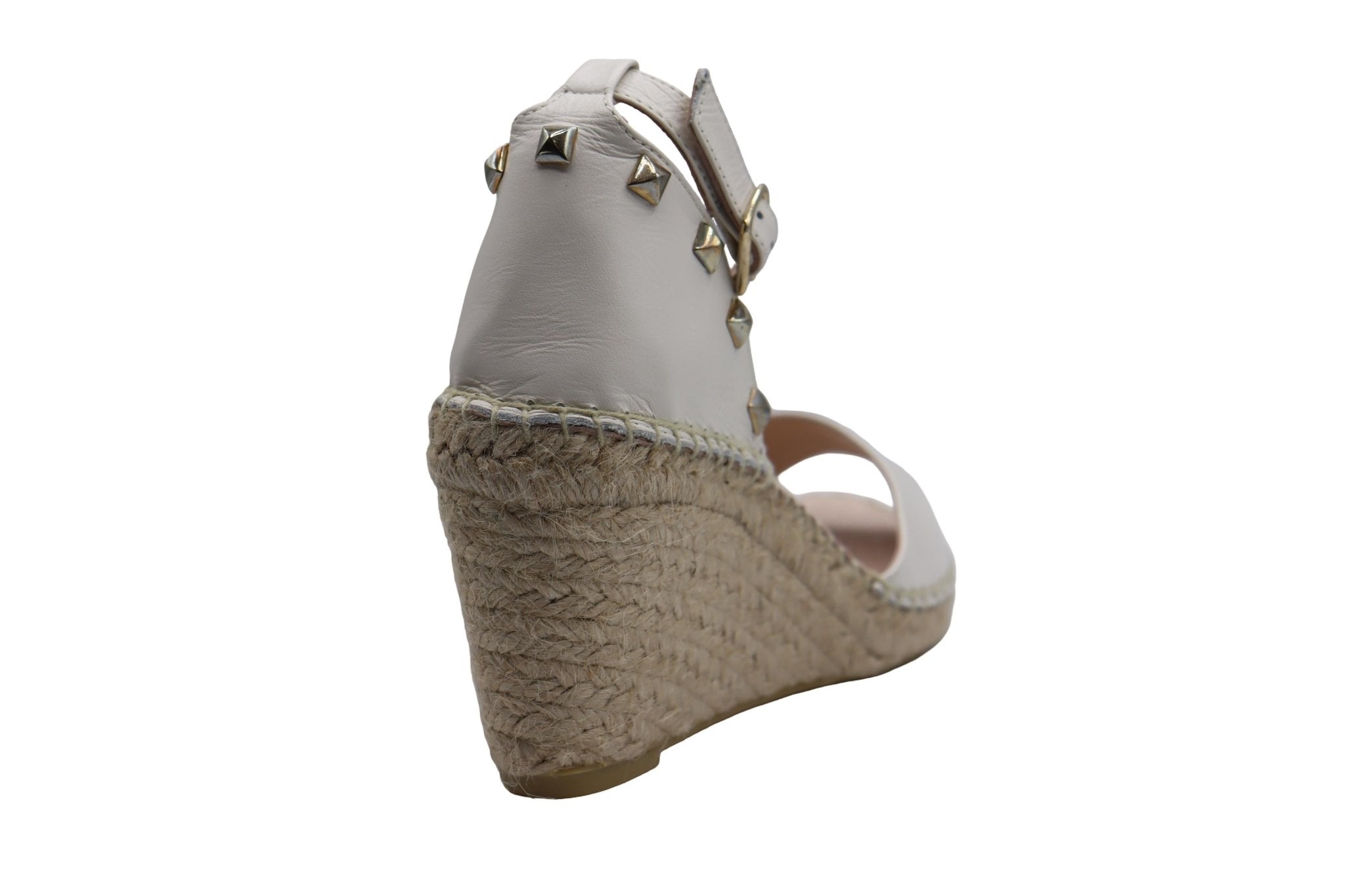 Eric Michael Val Woven Studded Wedge Sandal