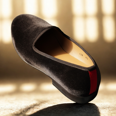 Del Toro Shoes Men's Brown Velvet Slipper II