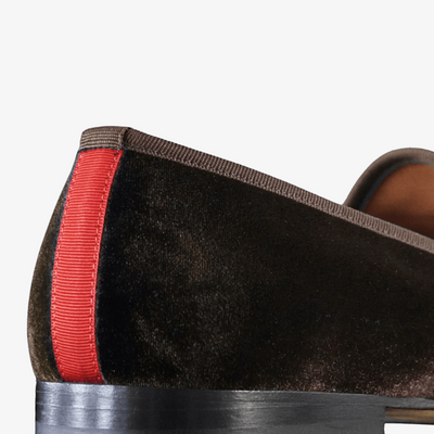 Del Toro Shoes Men's Brown Velvet Slipper II
