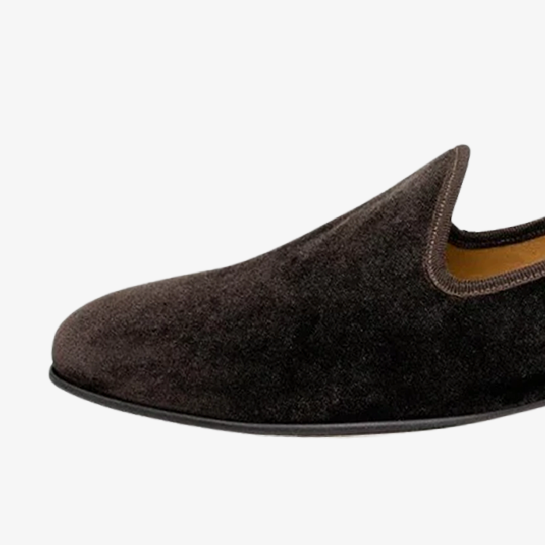 Del Toro Shoes Men's Brown Velvet Slipper II