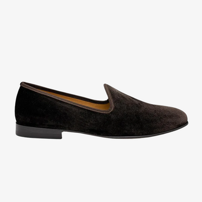 Del Toro Shoes Men's Brown Velvet Slipper II