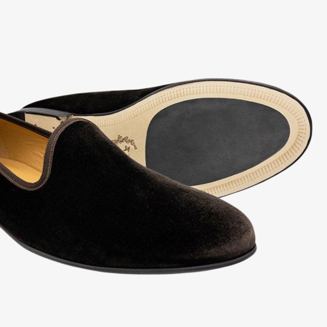 Del Toro Shoes Men's Brown Velvet Slipper II