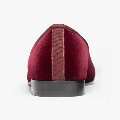 Del Toro Shoes Men's Oxblood Velvet Slipper II