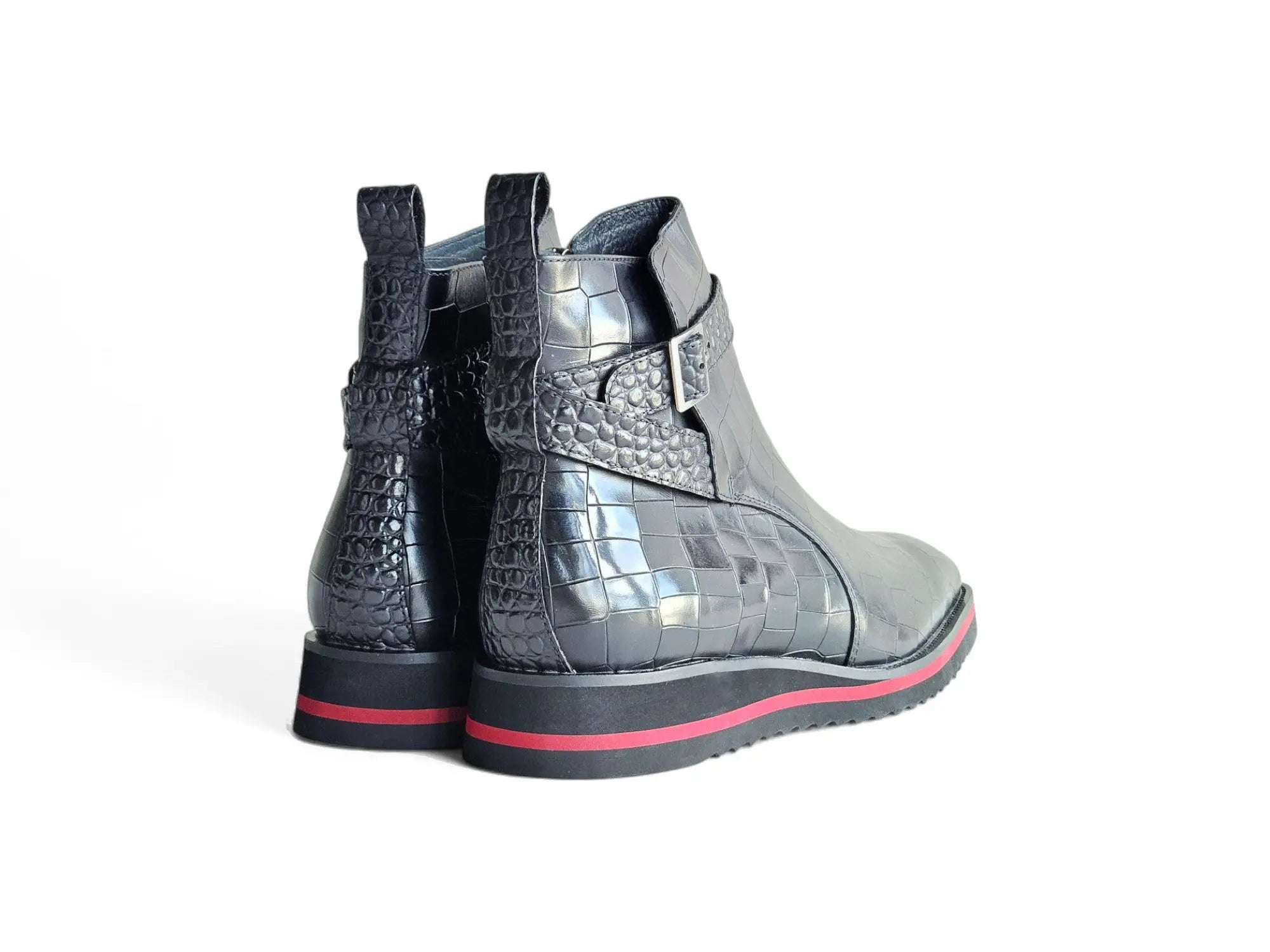 Carrucci Shoes Vesper Cross Strap Buckle Boot Men's Calfskin Leather KB517 01E view 6