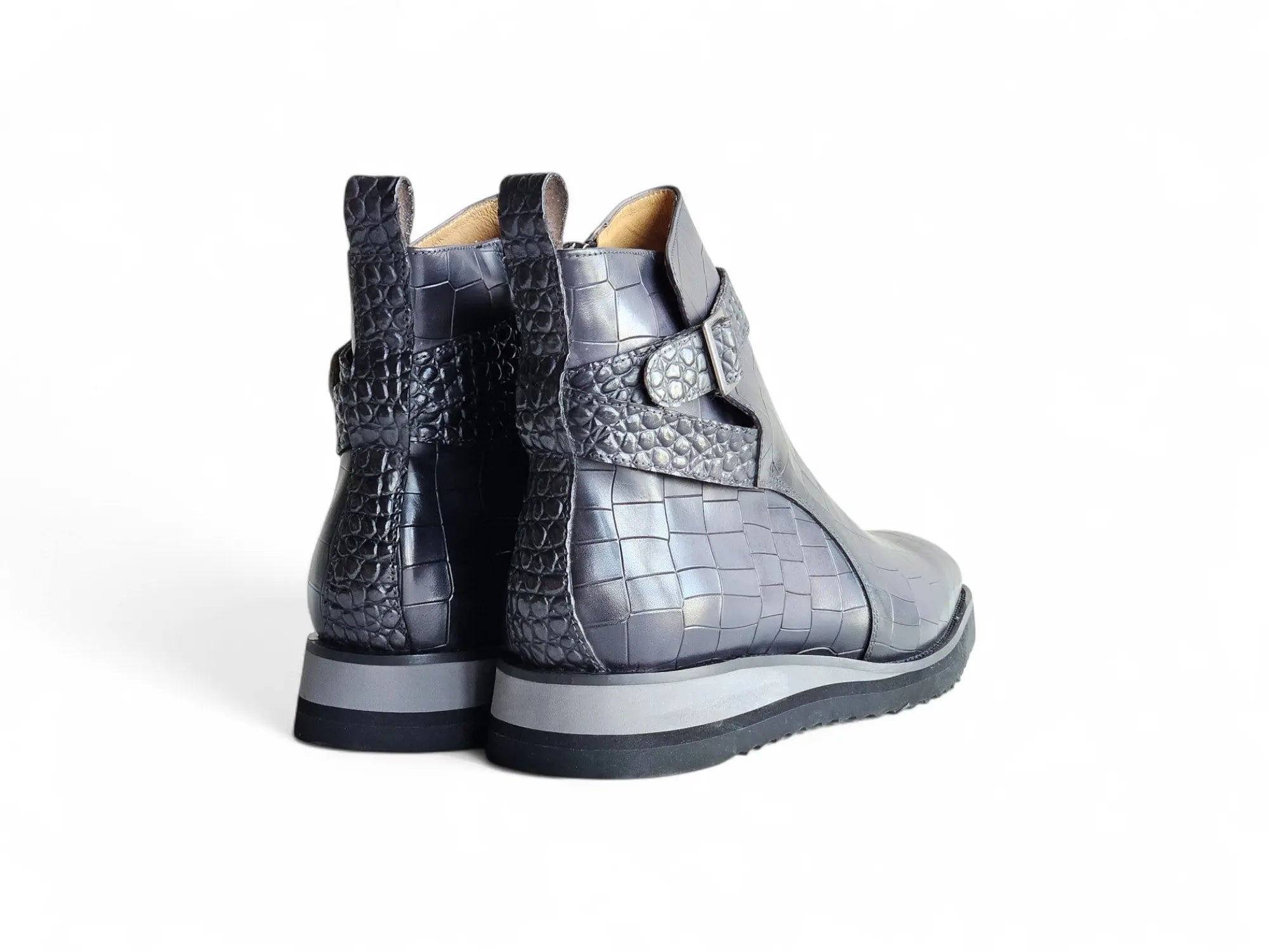 Carrucci Shoes Vesper Cross Strap Buckle Boot Men's Calfskin Leather KB517 01E view 15