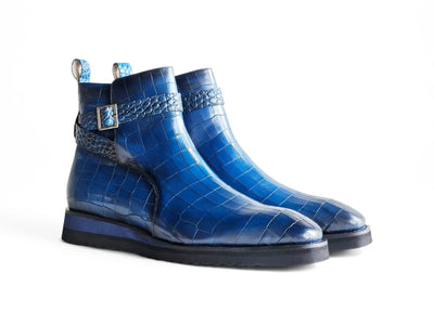 Carrucci Shoes Vesper Cross Strap Buckle Boot Men's Calfskin Leather KB517 01E view 10